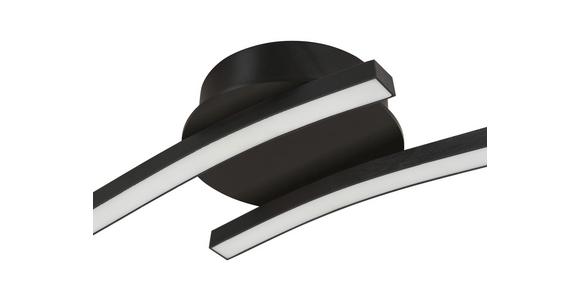 LED-Deckenleuchte Iryna L: 55 cm - Schwarz, Design, Kunststoff/Metall (55/12/6,5cm) - Luca Bessoni