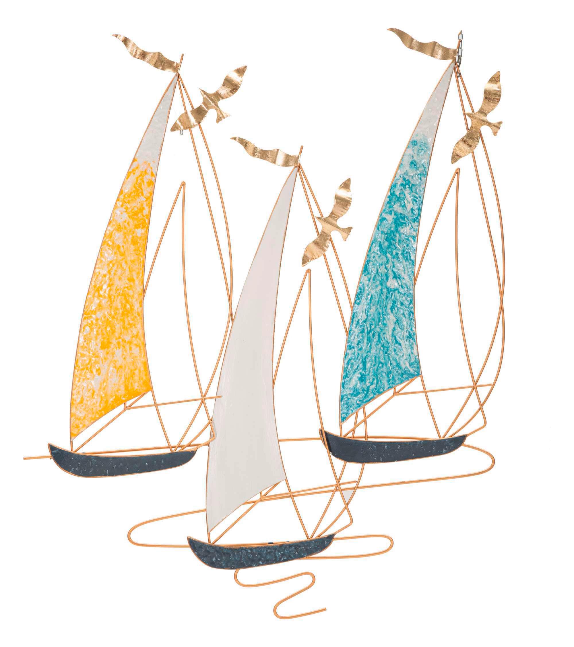 Wanddeko Vela Color Goldfarben/blau/gelb B: 78,7cm - Basics, Metall (78.7/97.8/3.8cm)