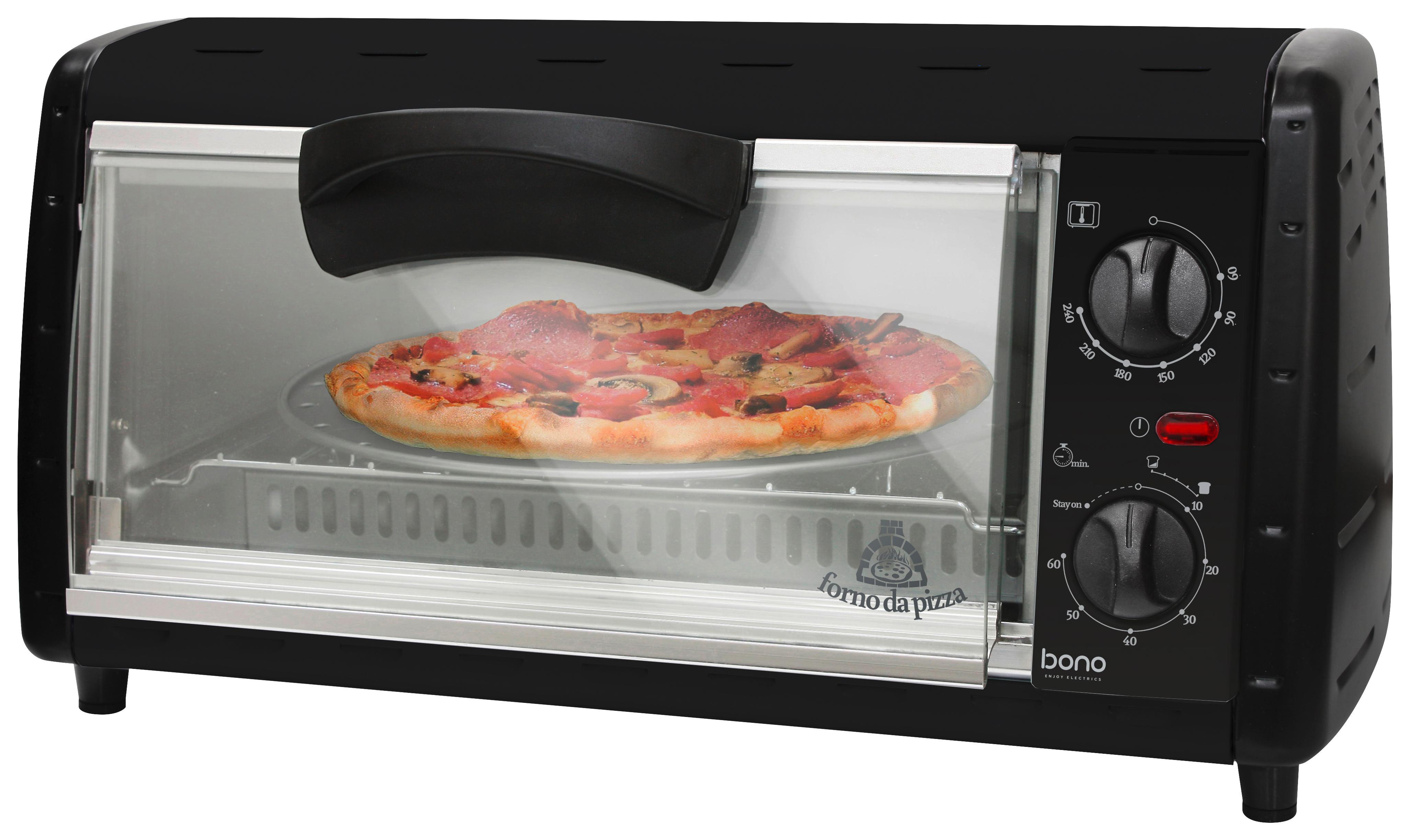 Minibackofen Schwarz - Schwarz, Basics, Glas/Kunststoff (39,5/33/21cm) - Bono