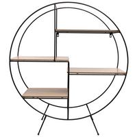 Regal Rund Mailand B: 80 Cm Naturfarben/schwarz - Schwarz/Naturfarben, MODERN, Holzwerkstoff/Metall (80/90/30cm)