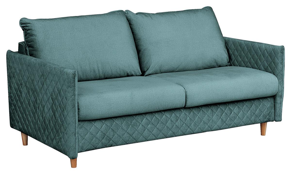 Schlafsofa Sana Graublau B: 175 cm - Graublau/Naturfarben, Design, Textil (175/95/103cm) - Livetastic