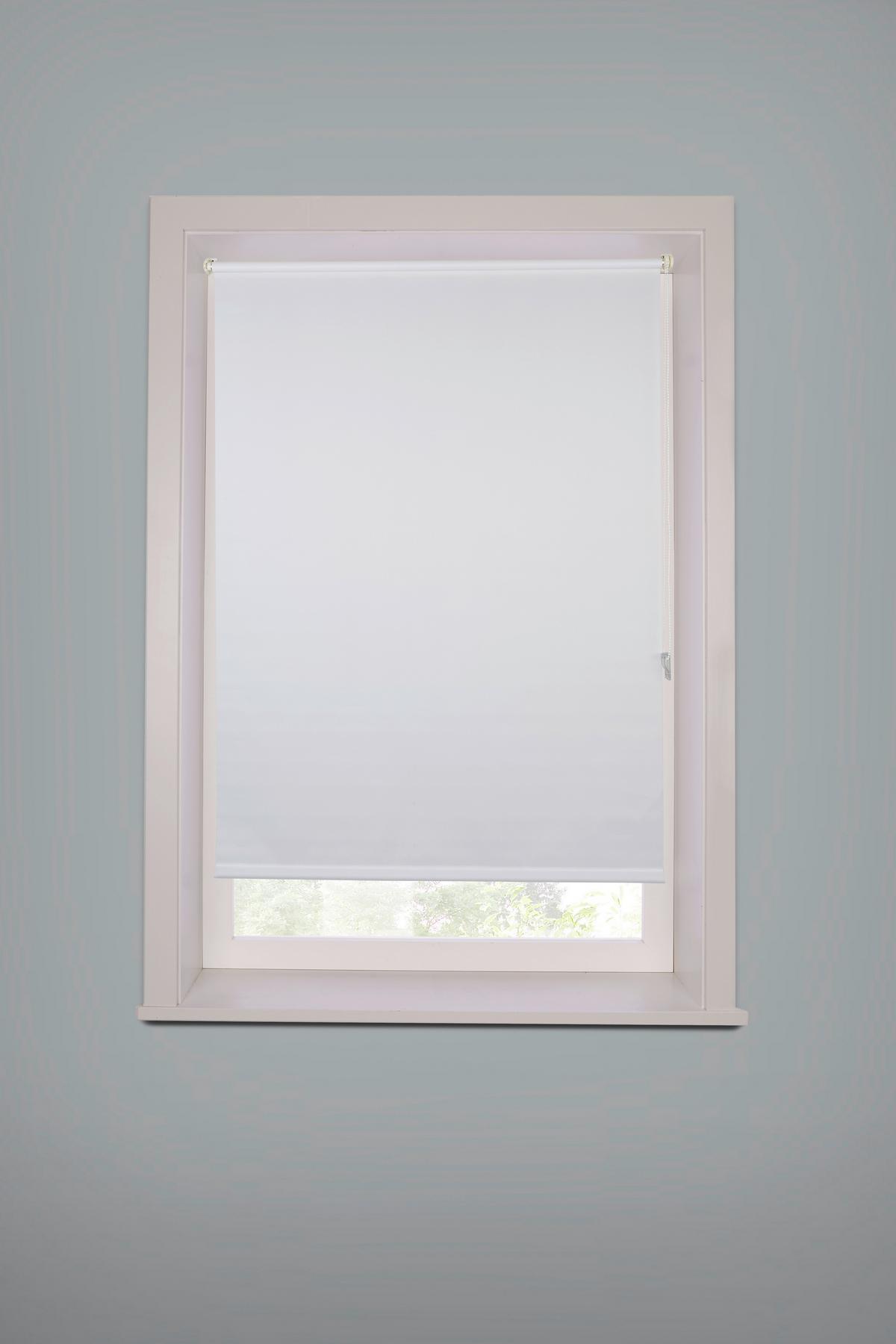 Tageslichtrollo Helene Halbtransparent 140x150 cm - Weiß, MODERN, Textil (140/150cm) - Luca Bessoni