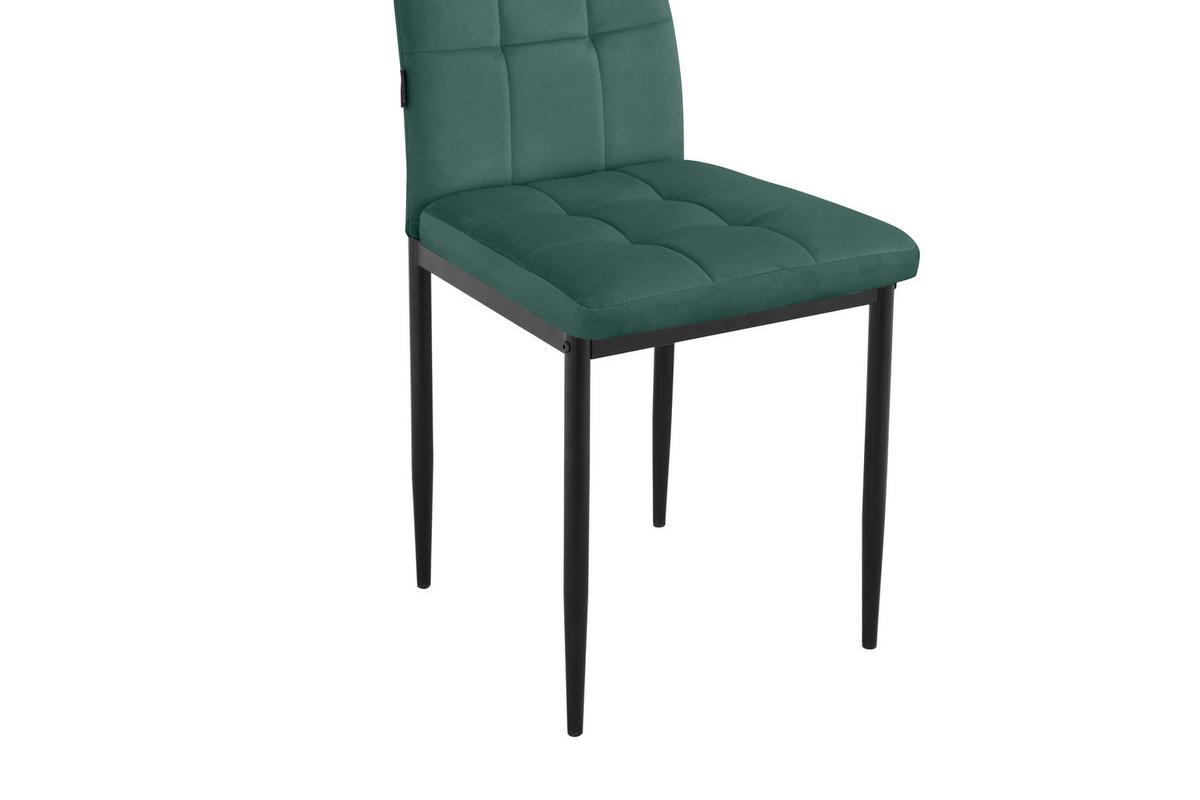 Stuhl Set Becca Dunkelgrün B: 42cm 2--Teilig - Dunkelgrün/Schwarz, Design, Textil/Metall (42/98/53cm) - MID.YOU