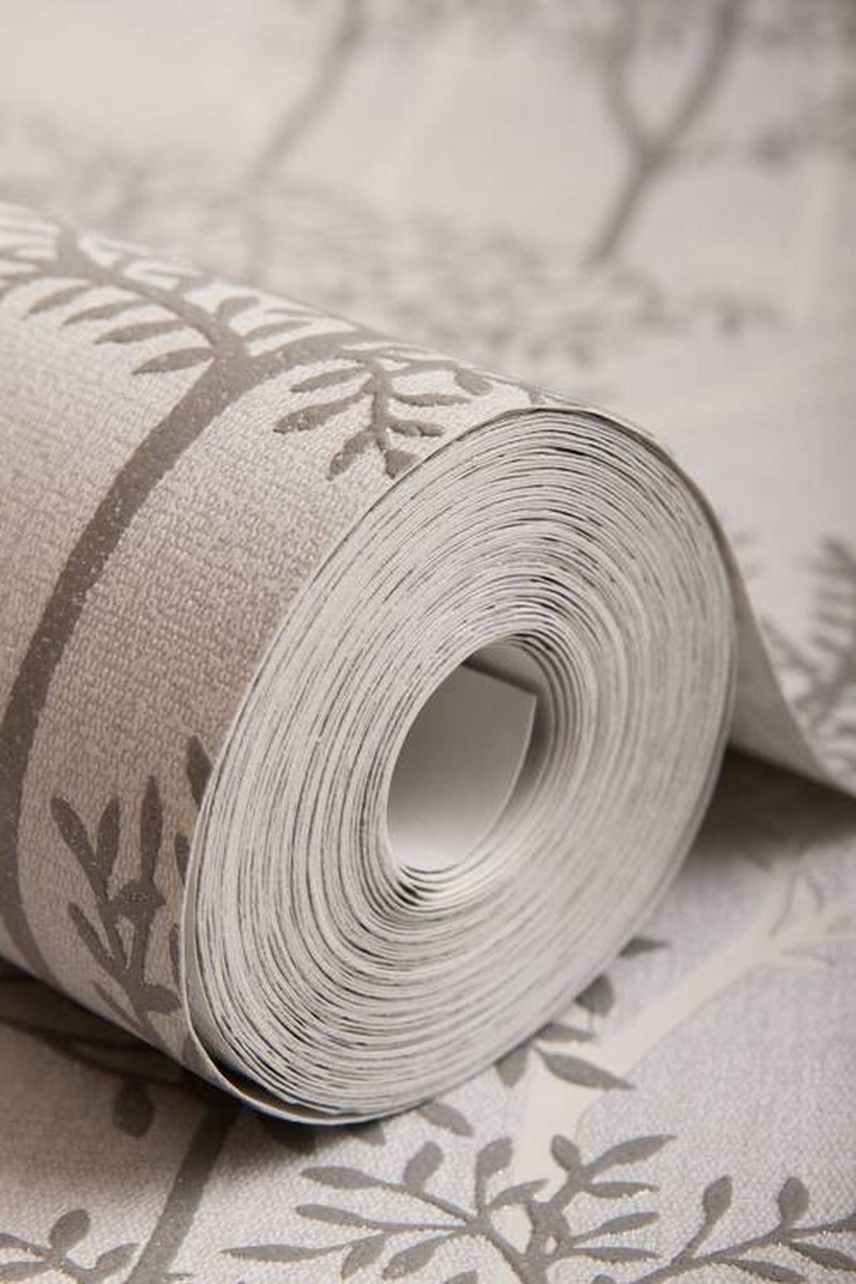 Vliestapete 33-287 - Grau, Basics, Papier/Kunststoff (52/1005cm)