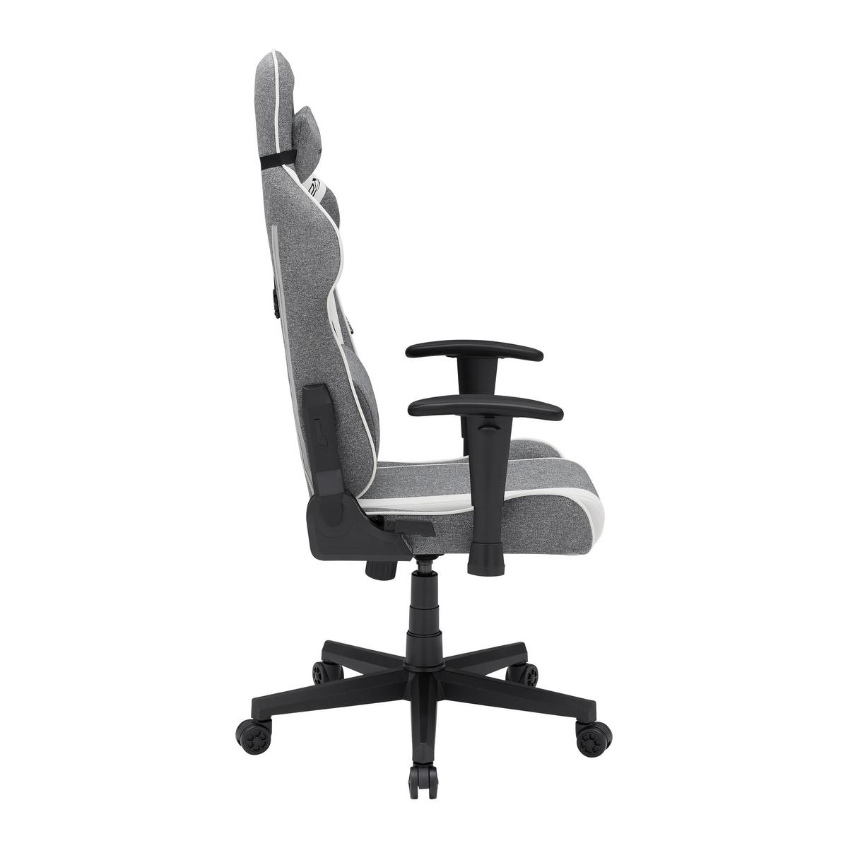 Herní židle PRINCE -EXKLUSIV- - šedá/bílá, Moderní, textil/plast (70/126/70cm) - Dxracer