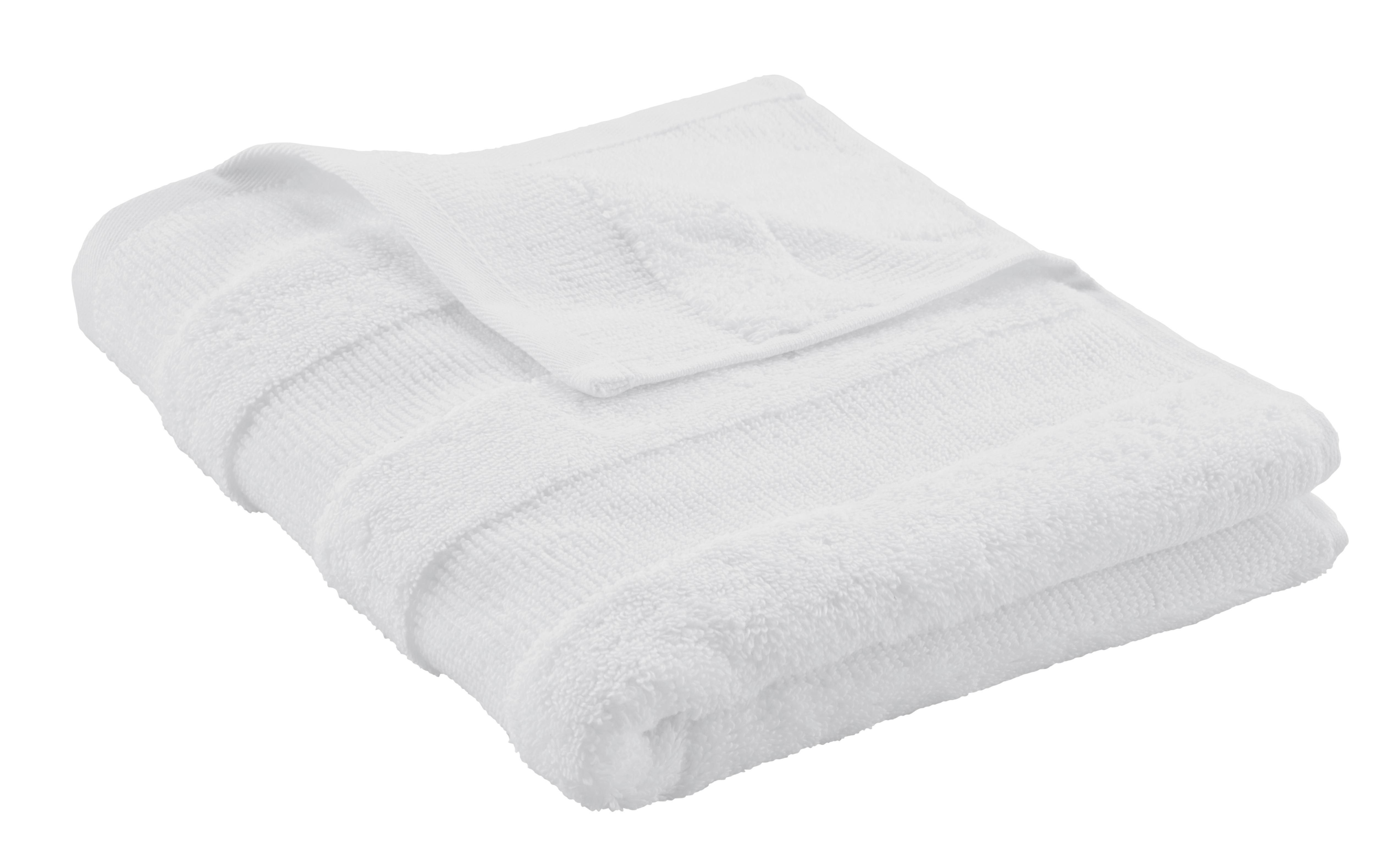 RUČNÍK Chris, 50/100cm, bílá - bílá, textil (50/100cm) - Premium Living