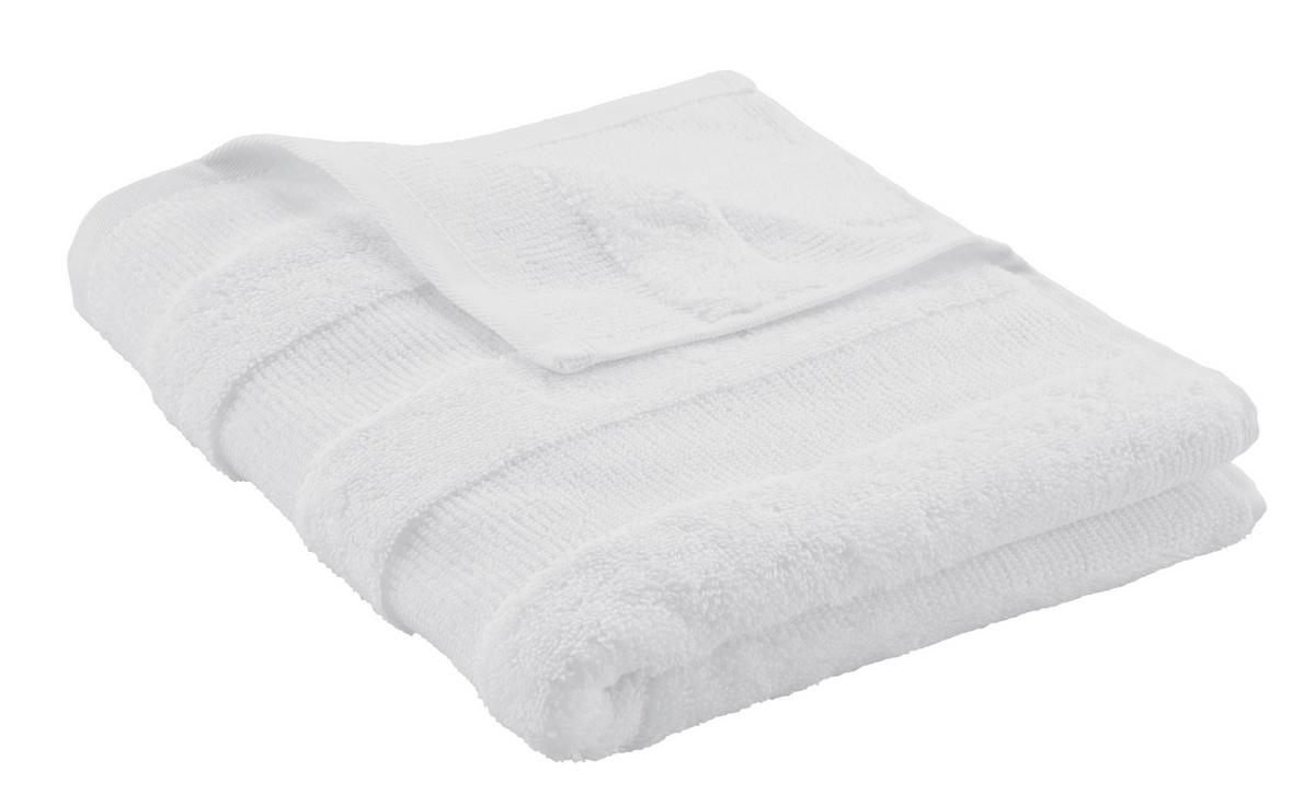 RUČNÍK Chris, 50/100cm, bílá - bílá, textil (50/100cm) - Premium Living