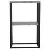 Nachttisch Rise - Schwarz/Grau, Design, Holzwerkstoff/Metall (30/70/45cm) - Livetastic