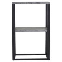 Nachttisch Rise - Schwarz/Grau, Design, Holzwerkstoff/Metall (30/70/45cm) - Livetastic