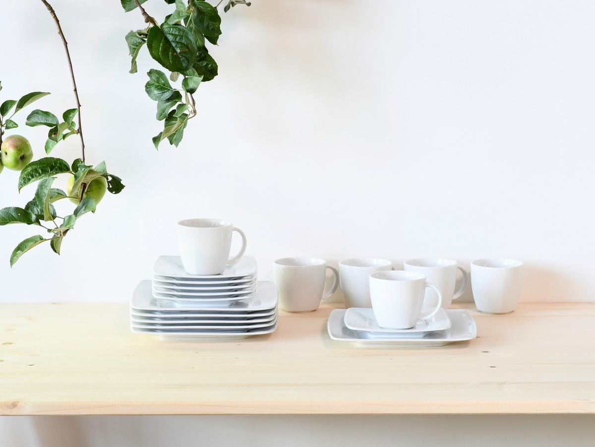 Kaffeeservice Victoria Porzellan 6 Personen - Weiß, Basics, Keramik - Creatable