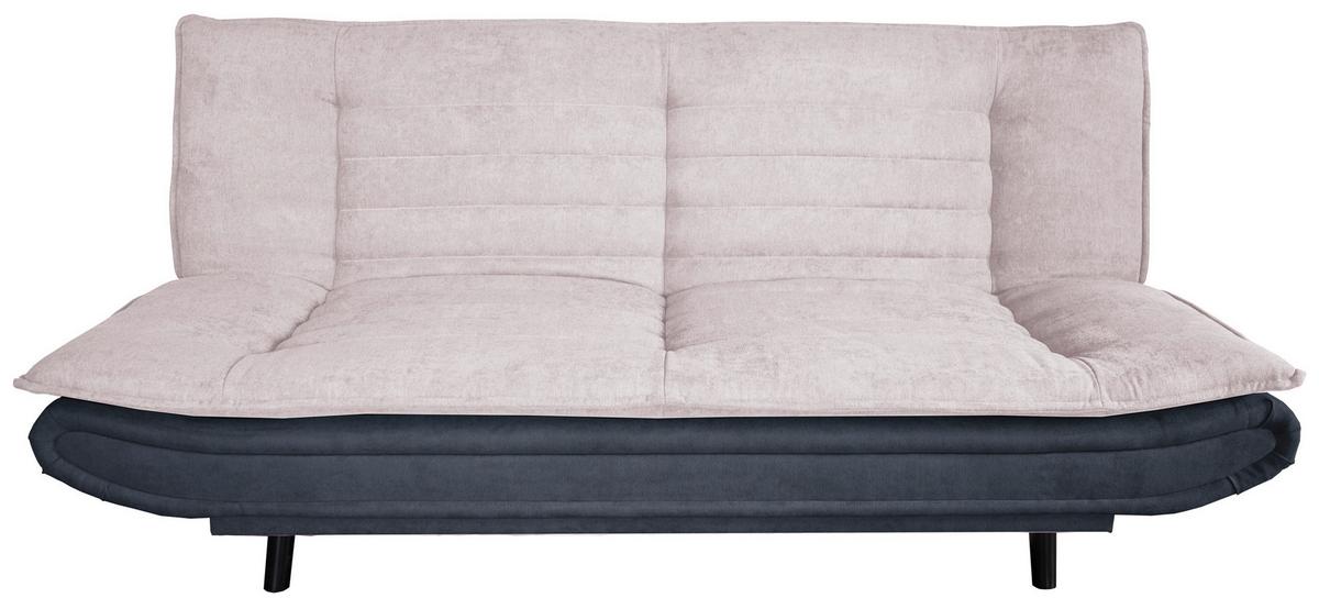Schlafsofa Donut, Anthrazit/rosa B: 194cm - Anthrazit/Schwarz, MODERN, Textil (194/90/100cm) - P & B