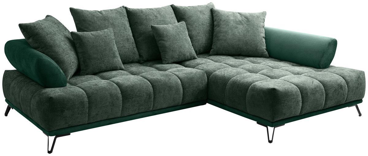 LARGO, pravá, tmavě zelená, potřeba šířky dveří 90 cm - černá/tmavě zelená, Moderní, kov/textil (262/184cm)