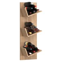 Weinregal Vinosi Eichefarben B: 33 cm - Eichefarben, Basics, Holzwerkstoff (33/106,5/25,6cm) - MID.YOU