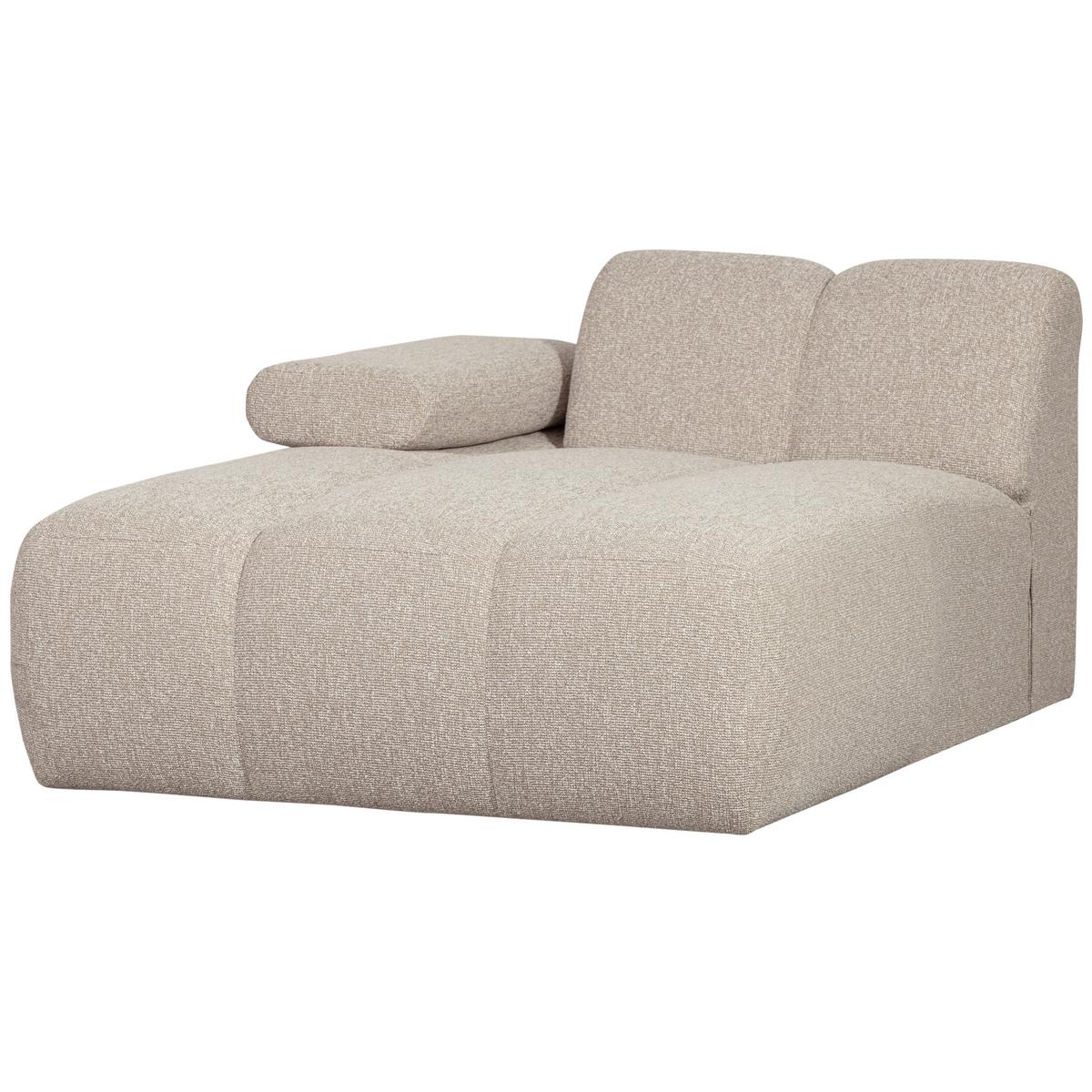 Sofaelement Mojo Beige B: 124cm - Beige/Schwarz, Design, Textil (124/74/162cm) - Livetastic
