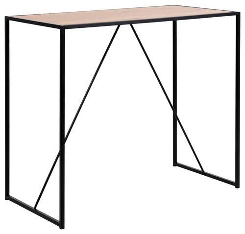 Bartisch Seaford 120x60x105 Cm Eiche Dekor/schwarz - Eichefarben/Schwarz, Basics, Holzwerkstoff/Metall (120/60/105cm) - MID.YOU