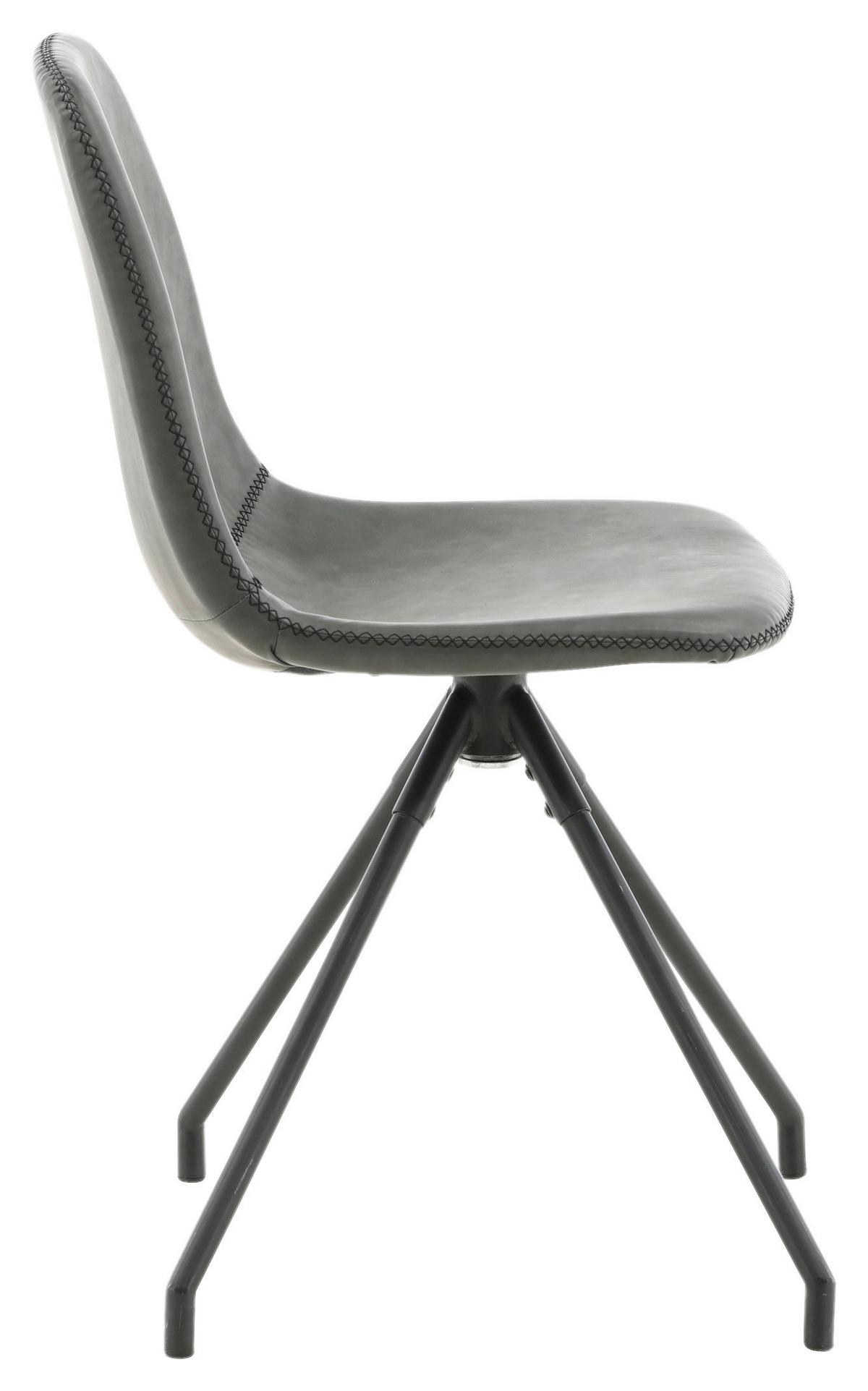 Stuhl-set Polar - Schwarz, Design, Textil/Metall (44/88/54cm) - Livetastic