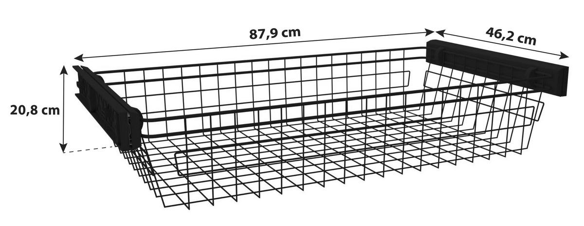 KOŠ NA PRÁDLO UNIT - antracitová, Moderní, kov (87,9/21/46,5cm) - Ondega