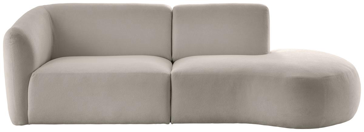 Ecksofa Jesi, Taupe S: 238x107 Cm - Taupe/Schwarz, MODERN, Textil (238/107cm) - Livetastic