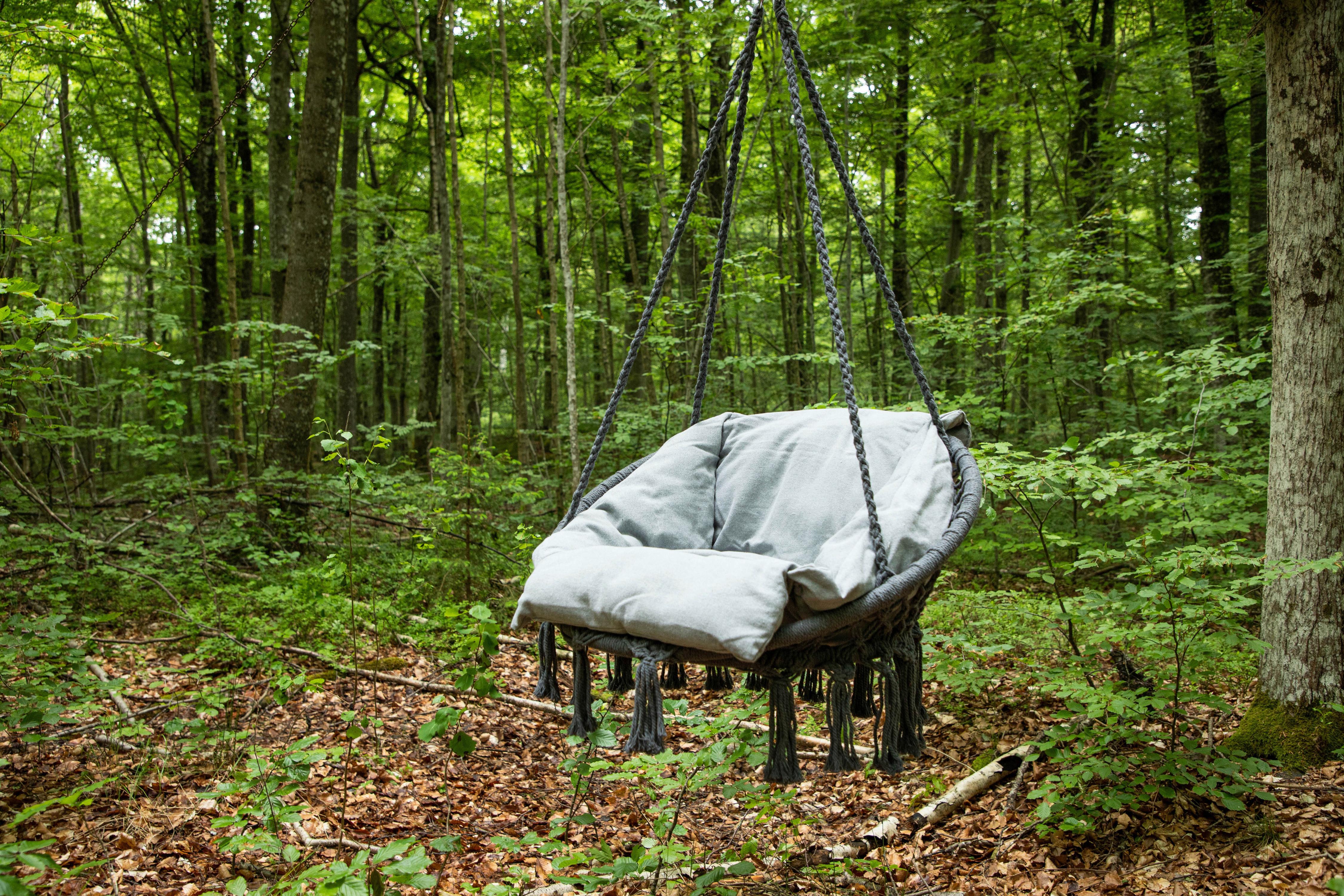 Hängesessel Hamtic Mit Sitz- Und Rückenkissen - Grau, KONVENTIONELL, Textil (80/90/60cm) - Gardenson