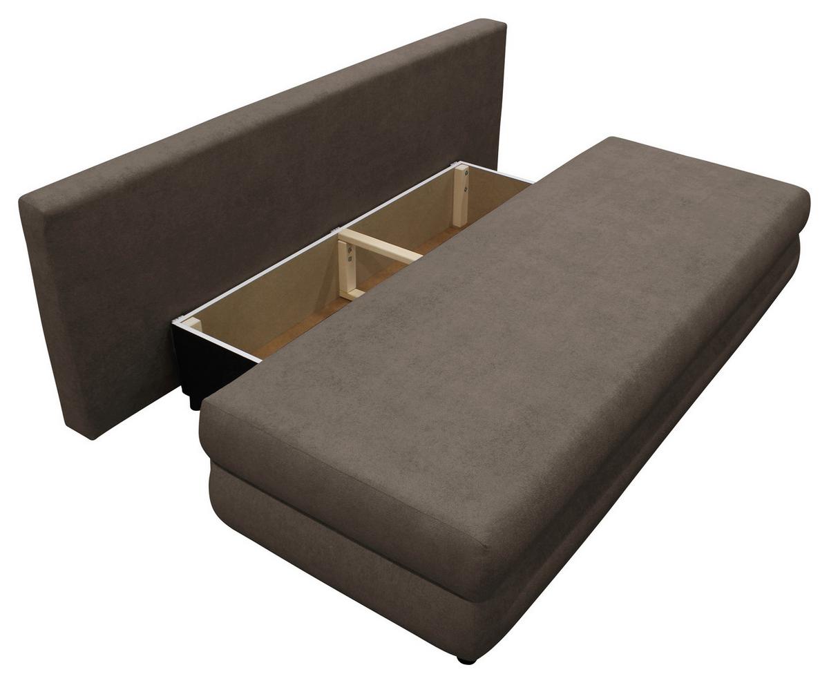 Schlafsofa Mela Grau B: 206cm - Schwarz/Grau, Design, Textil (206/87/88cm) - P & B