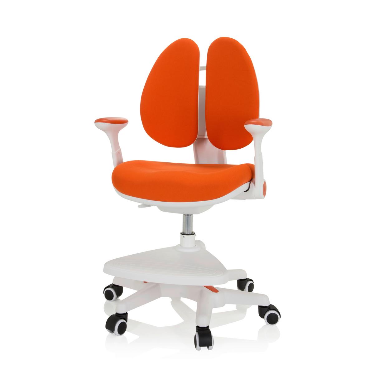 Jugenddrehsuthl Kid Wing Orange/weiß Bis 80 Kg - Orange/Weiß, MODERN, Kunststoff/Textil (56/88/52cm) - MID.YOU