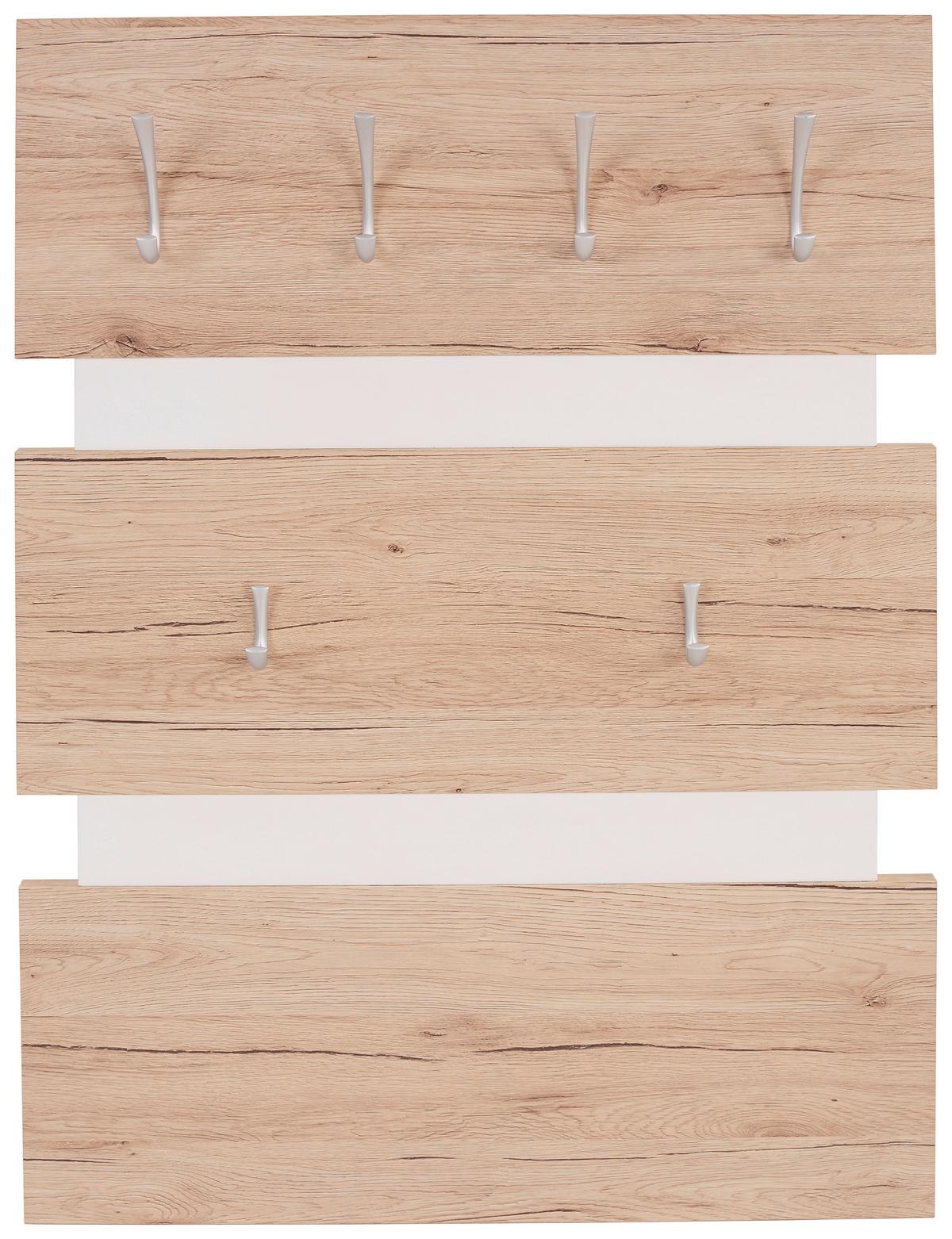 Előszobapanel Moya *top Ár* - tölgyfa színű/fehér, Modern, műanyag/faalapú anyag (70/99/2cm) - Best Price