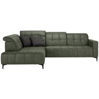 Rohová sedačka PANAMA, ľavá, olivovozelená - olivovozelená/čierna, Konventionell, kov/textil (216/304cm) - Premium Living