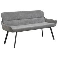 Sitzbank Rico - Dunkelgrau/Schwarz, MODERN, Metall (160/90/62cm) - MID.YOU