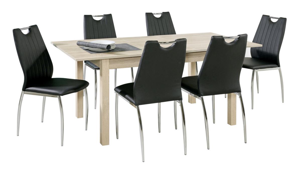 Esstisch Ausziehbar Coburg 140-180x80 Cm Eiche Dekor - Sonoma Eiche, Design, Holzwerkstoff (140/80/76,5cm) - MID.YOU