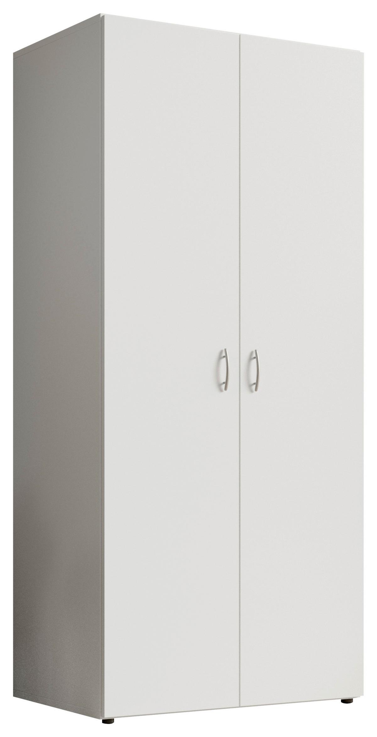 Kleiderschrank B: 81 cm Joe Weiß - Weiß, Basics, Holzwerkstoff (81/177/51cm)