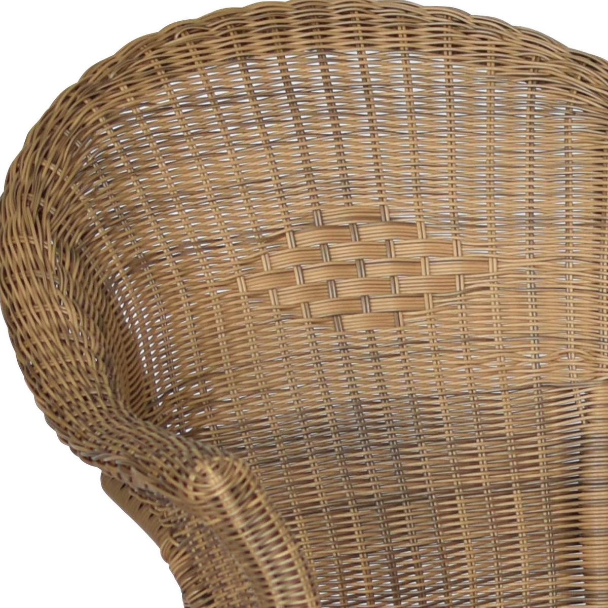Gartensessel 2er-Set Stapelbar Ravenna Kunststoffgeflecht - Graphitfarben/Naturfarben, ROMANTIK / LANDHAUS, Kunststoff/Metall (67/87/61cm) - Gardenson
