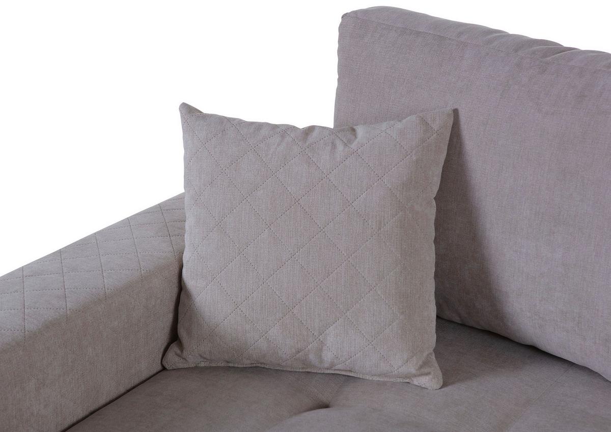 Ecksofa Barkley - Rot/Hellgrau, KONVENTIONELL, Textil (176/243cm) - MID.YOU