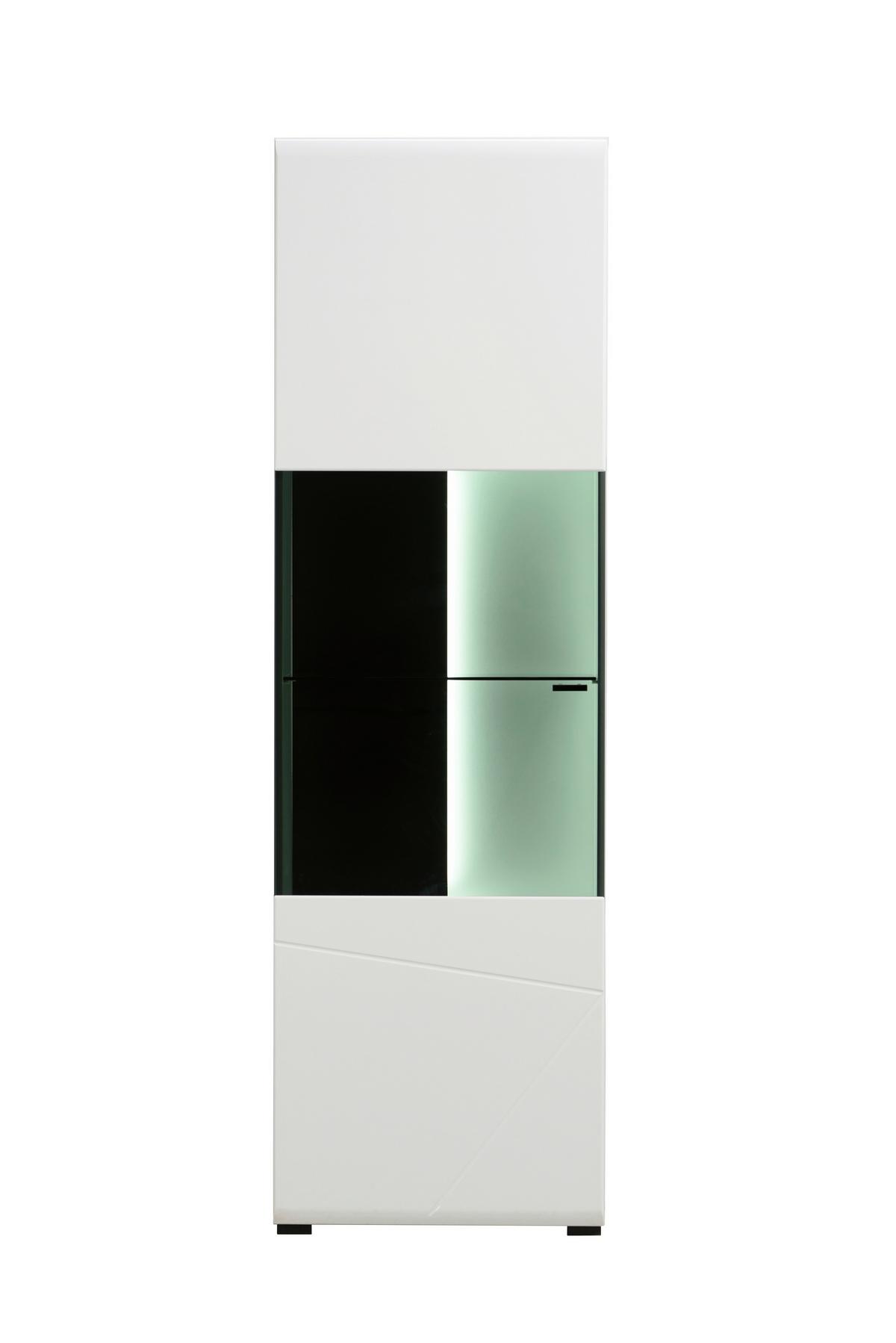 Vitrin Trentino - fehér, Modern, faalapú anyag/Üveg (58/190/35cm)