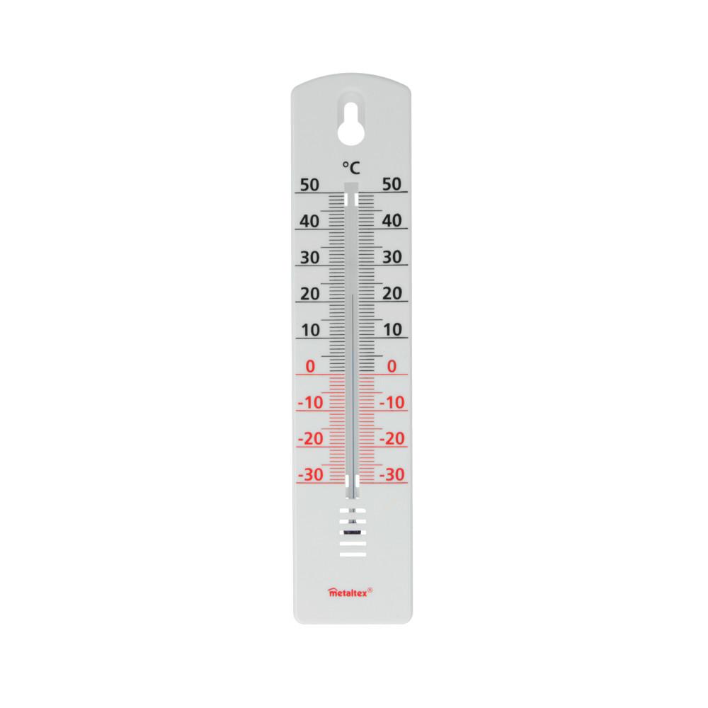 Hőmérő Metaltex - fehér, Basics, műanyag (4,3/20/0,9cm) - Metaltex
