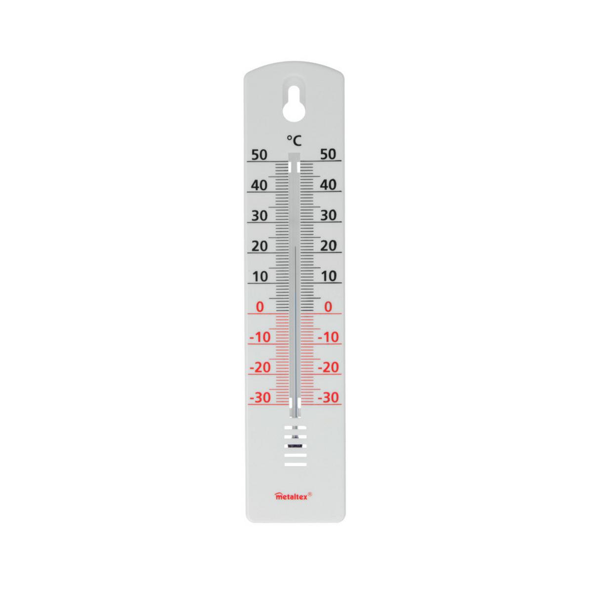 Thermometer 298000080 Petar - Weiß, Basics, Kunststoff (4,3/20/0,9cm) - Metaltex