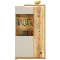 Vitrine Ambiente B: 73,5 Cm Mit Led Alpine Lodge Dekor - MODERN, Glas/Holzwerkstoff (73,5/131,6/43,6cm)