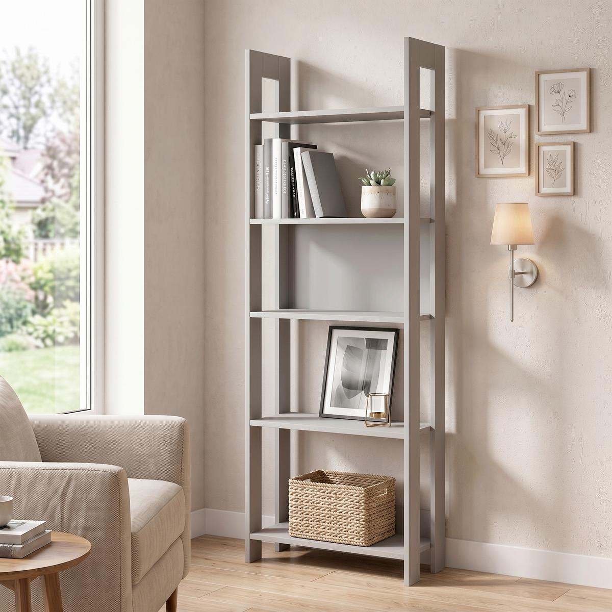 REGAL Country Grau B: 64 cm - Grau, Design, Holzwerkstoff (64/180/30cm) - Livetastic