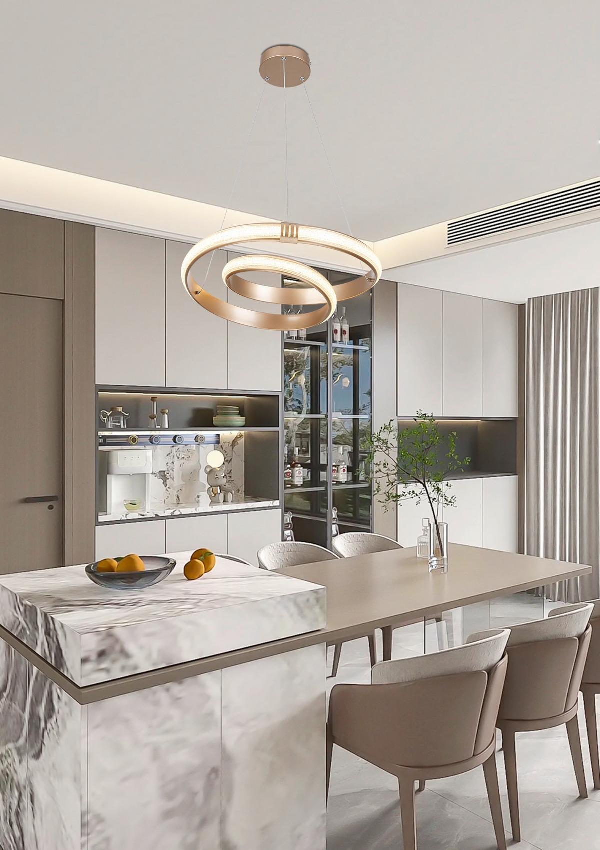 LED-Hängeleuchte Ceylan - Cappuccino, Basics, Kunststoff/Metall (50/120cm) - Luca Bessoni