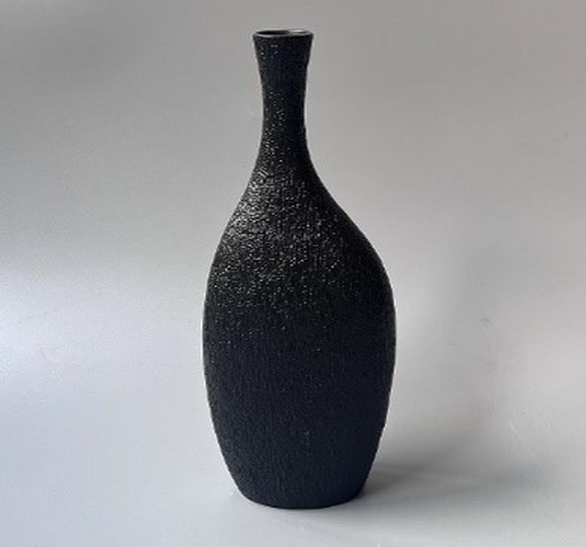 Váza Vivien - fekete, Basics, kerámia (13/26,8/6,6cm) - James Wood