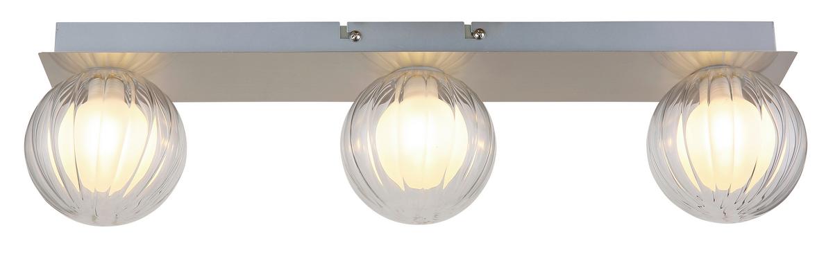 Bad-deckenleuchte Ip44 Klar 3-Flammig - Klar, KONVENTIONELL, Glas/Metall (50/10/12,5cm) - Globo