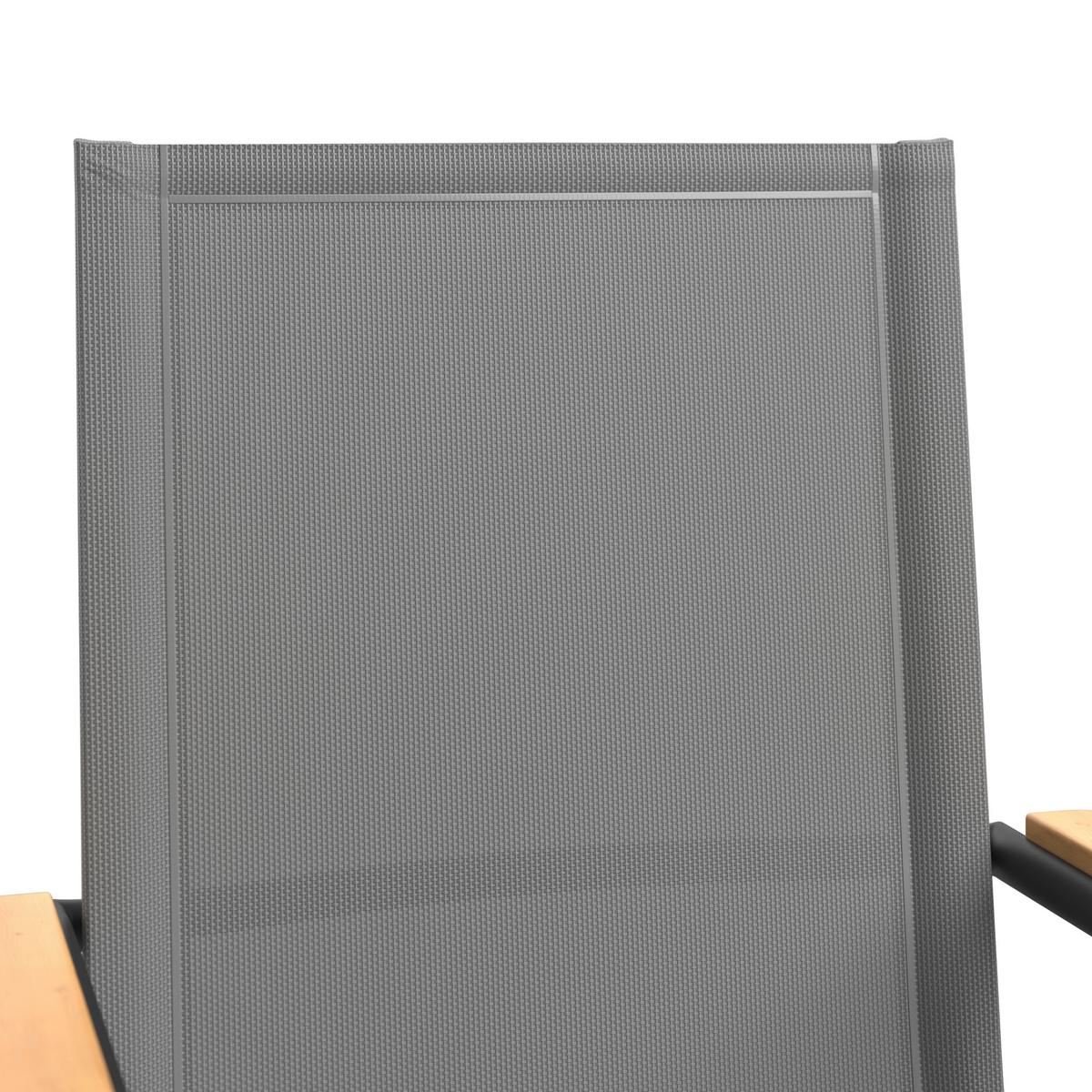 Gartensessel Vanessa - Grau, MODERN, Holz/Textil (44/46/51cm) - Beldano