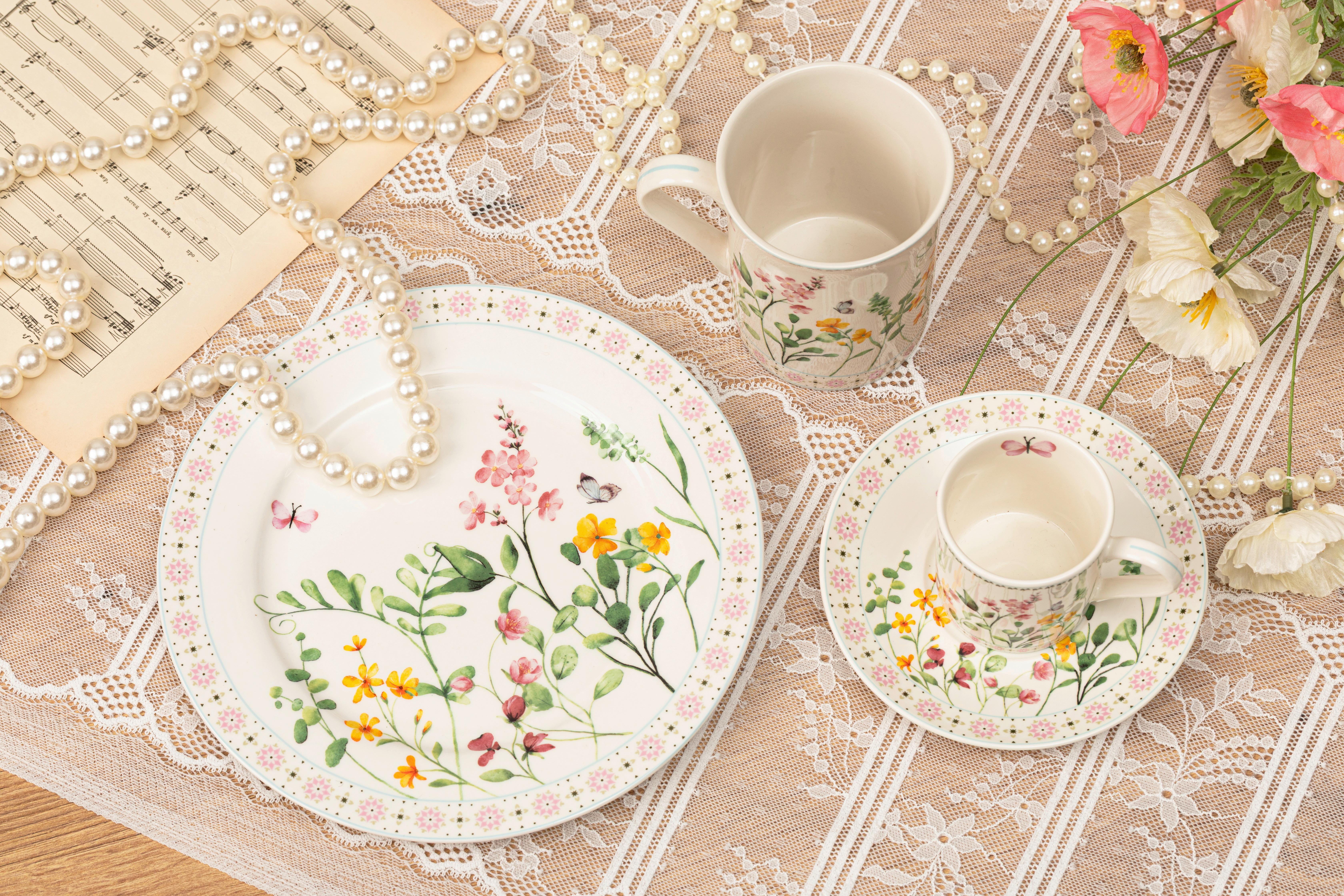 Desserttellerset Claire - Multicolor, KONVENTIONELL, Keramik (20cm) - James Wood