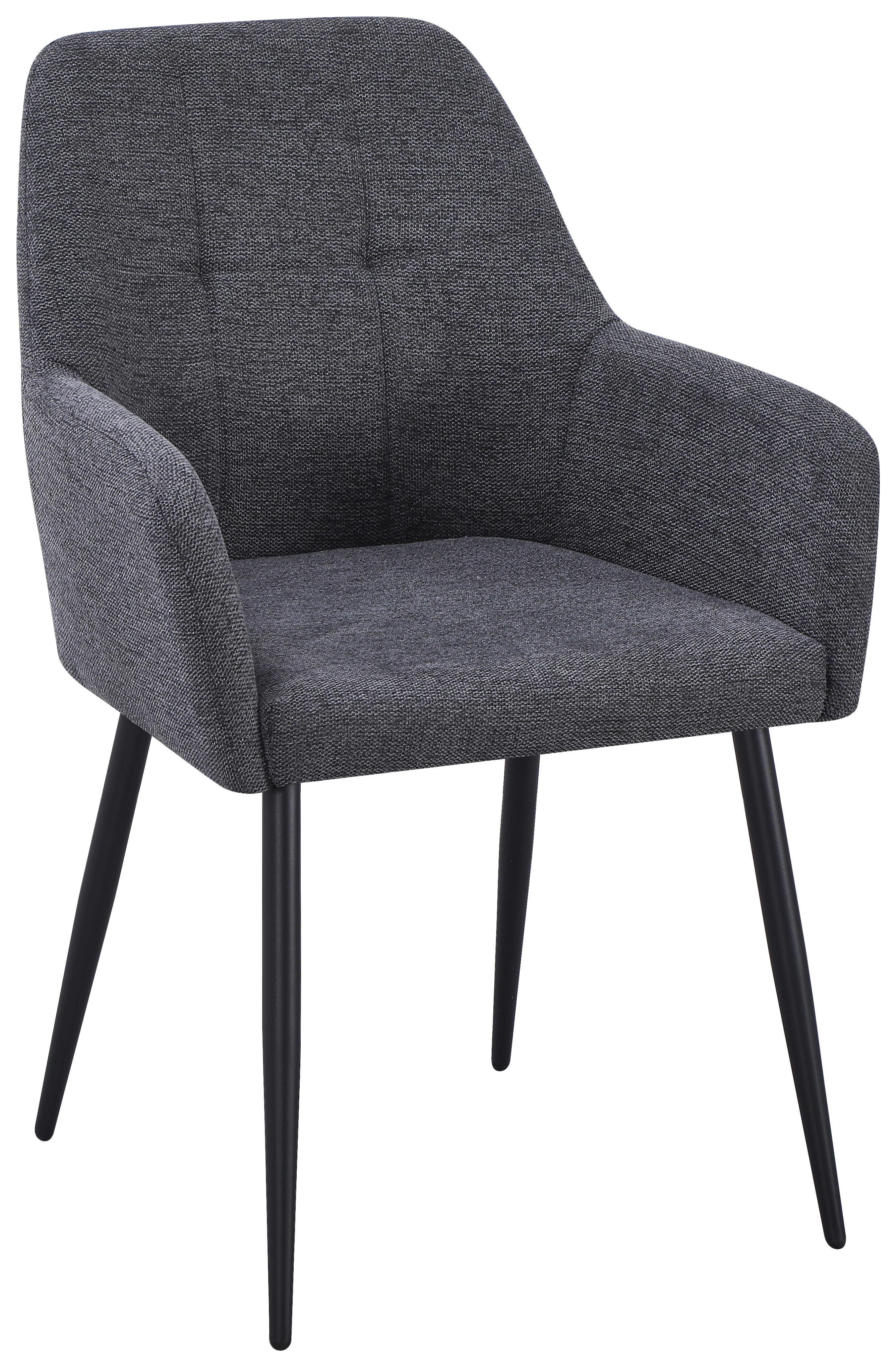 Szék Joe Ii - fekete/szürke, Konventionell, textil/fém (58/86/61cm)