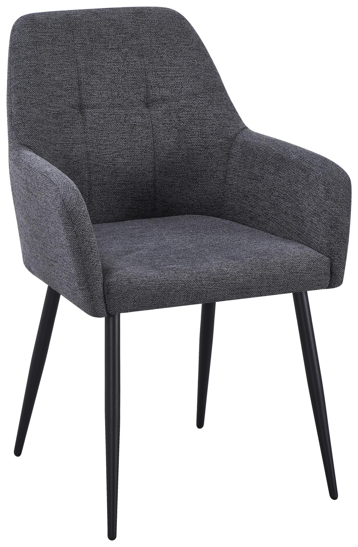 Szék Joe Ii - fekete/szürke, Konventionell, textil/fém (58/86/61cm)