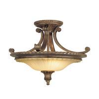 DECKENLEUCHTE FE-STIRLING-CASTLESF - Bronzefarben, Natur, Glas/Metall (47.6/36.2cm) - Elstead Lighting