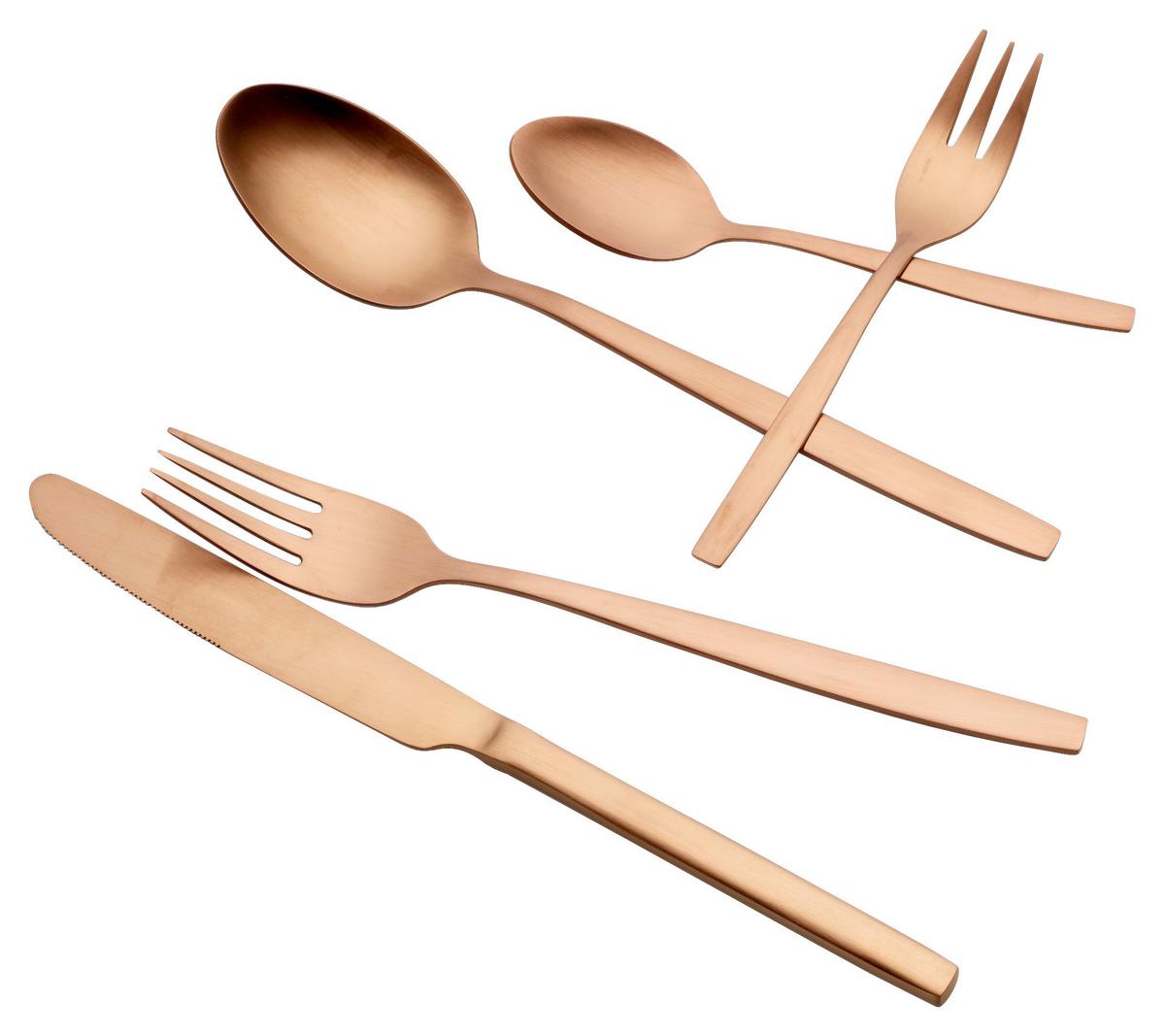 SADA PŘÍBORŮ 30-dílná - bronzová, Design, kov - Echtwerk