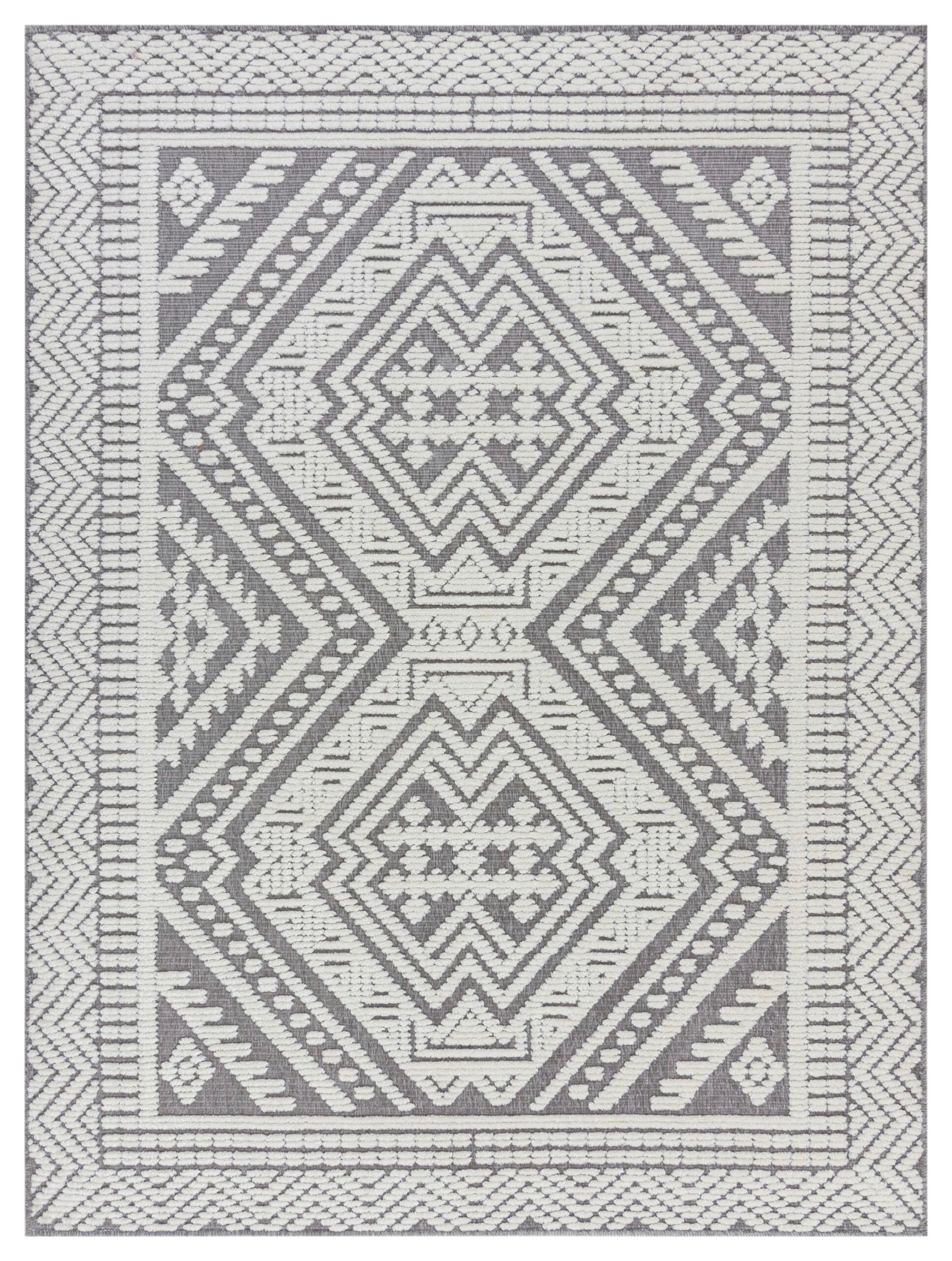 Webteppich Jaipur Grey 160x240 - Dunkelgrau, Basics, Textil (160/240cm)
