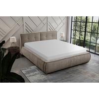 Polsterbett Mit Lattenrost Lacjo Hellbraun 180x200 Cm - Hellbraun/Beige, LIFESTYLE, Holz/Holzwerkstoff (180/200cm) - Livetastic