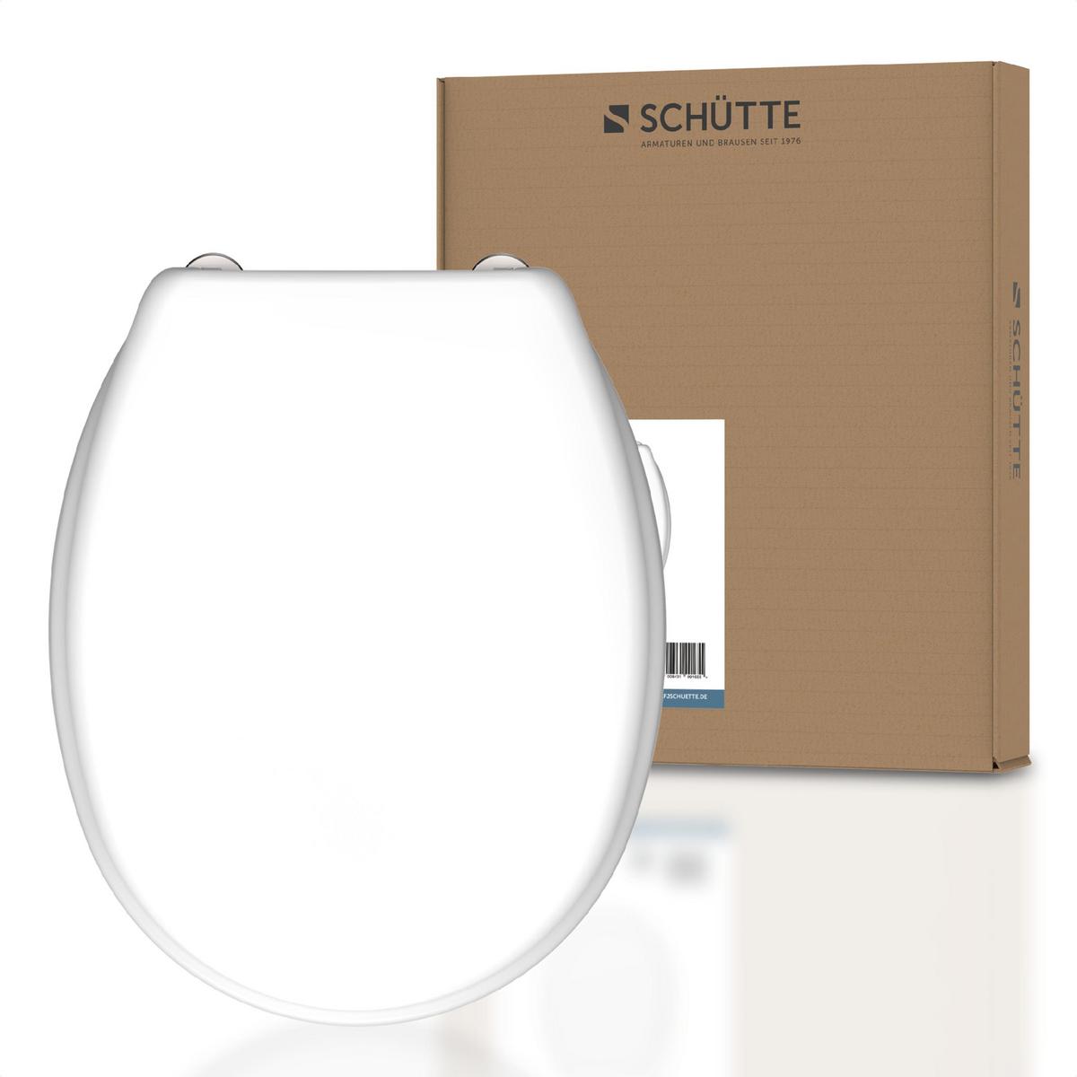 Wc-sitz Weiß B: 45,6 Cm - Weiß, Basics, Kunststoff (45,6/5,5/37,1cm) - Schütte