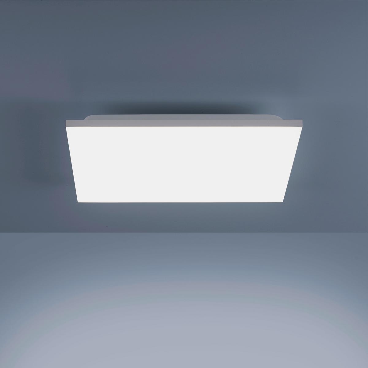 LED-Deckenleuchte Gustav L: 45 cm dimmbar mit Farbwechsler - Weiß, Design, Kunststoff/Metall (45/45/7cm)